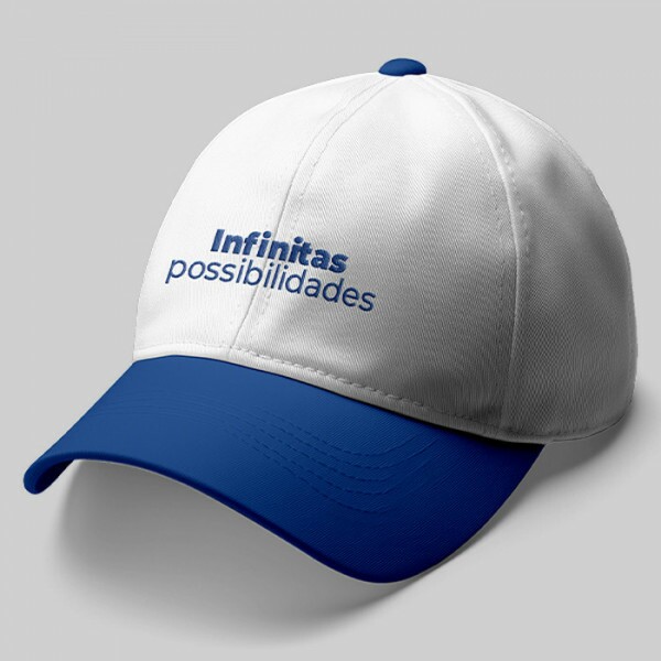 Bone Cinza Claro Aba Azul